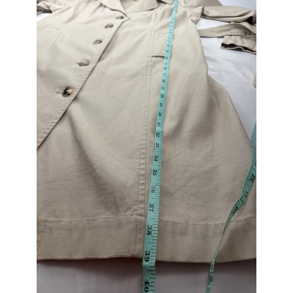Blue Sky Clothing Co. Size M Beige Cotton Belted Trench Coat - Picture 7 of 8